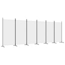 6-panels rumdeler 520x180 cm stof hvid