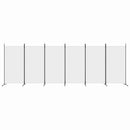 6-panels rumdeler 520x180 cm stof hvid