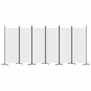 6-panels rumdeler 520x180 cm stof hvid