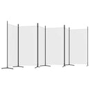 6-panels rumdeler 520x180 cm stof hvid