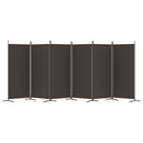 6-panels rumdeler 520x180 cm stof brun