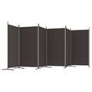 6-panels rumdeler 520x180 cm stof brun