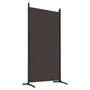 6-panels rumdeler 520x180 cm stof brun