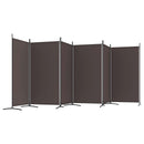 6-panels rumdeler 520x180 cm stof brun