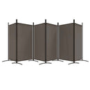 6-panels rumdeler 520x180 cm stof antracitgrå