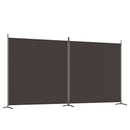 2-panels rumdeler 348x180 cm stof brun