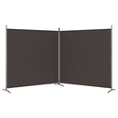 2-panels rumdeler 348x180 cm stof brun