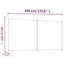 2-panels rumdeler 348x180 cm stof brun