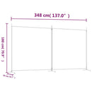 2-panels rumdeler 348x180 cm stof brun