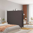 2-panels rumdeler 348x180 cm stof brun