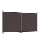 2-panels rumdeler 348x180 cm stof brun