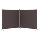 2-panels rumdeler 348x180 cm stof brun