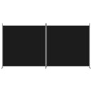 2-panels rumdeler 348x180 cm stof sort