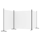 3-panels rumdeler 525x180 cm stof hvid
