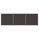 3-panels rumdeler 525x180 cm stof brun