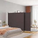 3-panels rumdeler 525x180 cm stof brun