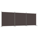 3-panels rumdeler 525x180 cm stof brun