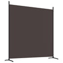 3-panels rumdeler 525x180 cm stof brun