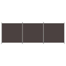 3-panels rumdeler 525x180 cm stof brun
