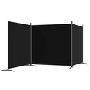 3-panels rumdeler 525x180 cm stof sort