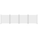 4-panels rumdeler 698x180 cm stof hvid