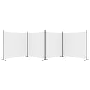 4-panels rumdeler 698x180 cm stof hvid