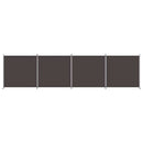 4-panels rumdeler 698x180 cm stof brun