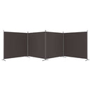 4-panels rumdeler 698x180 cm stof brun