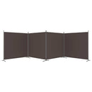 4-panels rumdeler 698x180 cm stof brun