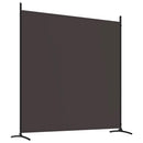 4-panels rumdeler 698x180 cm stof brun