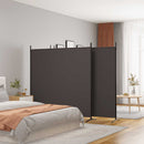 4-panels rumdeler 698x180 cm stof brun