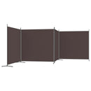 4-panels rumdeler 698x180 cm stof brun