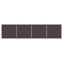 4-panels rumdeler 698x180 cm stof brun