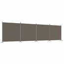 4-panels rumdeler 698x180 cm stof antracitgrå