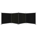 4-panels rumdeler 698x180 cm stof sort