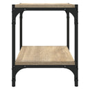 tv-bord 40x33x41 cm konstrueret træ og stål sonoma-eg