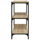 bogreol 60x33x70,5 cm konstrueret træ og stål sonoma-eg