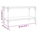 tv-bord 80x33x41 cm konstrueret træ og stål sort