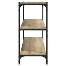 bogreol 80x33x70,5 cm konstrueret træ og stål sonoma-eg