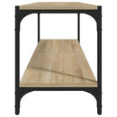 tv-bord 100x33x41 cm konstrueret træ og stål sonoma-eg