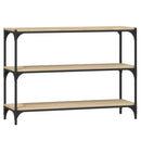 bogreol 100x33x70,5 cm konstrueret træ og stål sonoma-eg
