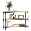 bogreol 100x33x70,5 cm konstrueret træ og stål sonoma-eg