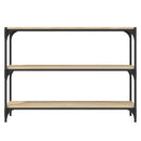 bogreol 100x33x70,5 cm konstrueret træ og stål sonoma-eg