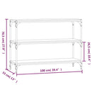 bogreol 100x33x70,5 cm konstrueret træ og stål sonoma-eg
