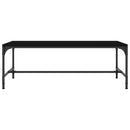 sofabord 100x50x35 cm massivt konstrueret træ sort