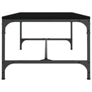 sofabord 100x50x35 cm massivt konstrueret træ sort