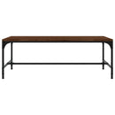 sofabord 100x50x35 cm konstrueret træ brun egetræsfarve