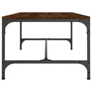 sofabord 100x50x35 cm konstrueret træ brun egetræsfarve