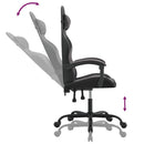drejelig gamingstol kunstlæder sort og grå