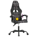 drejelig gamingstol kunstlæder sort og grå